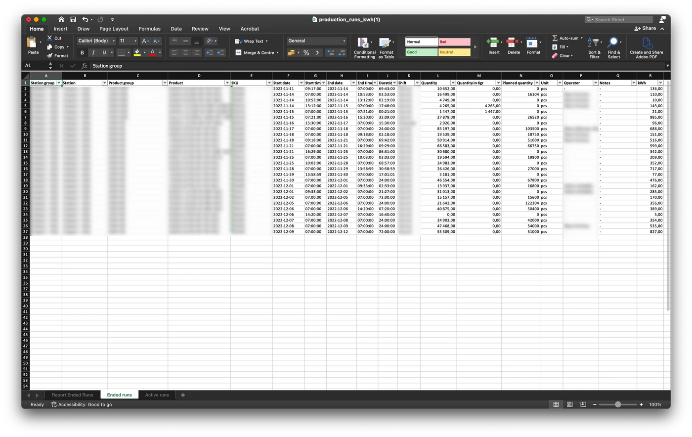 Captura de pantalla: Para análisis, ofrecemos a los clientes la opción de conectar la API de informes a Excel, PowerBi u otra herramienta de análisis. Junto con
