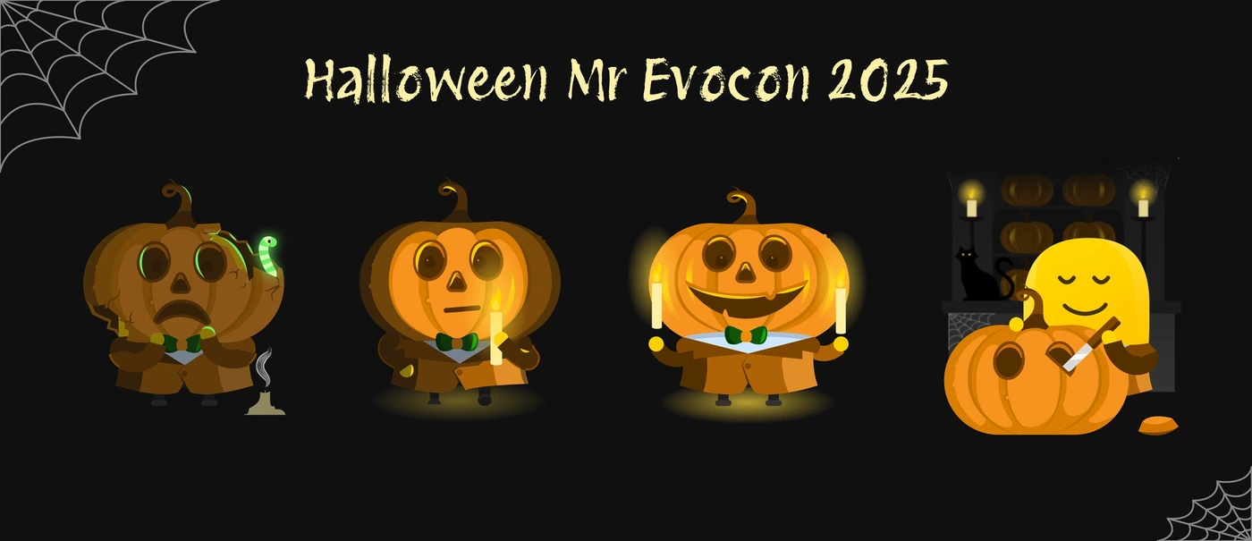 Captura de pantalla: Mr Evocon demuestra su habilidad para tallar calabazas este Halloween