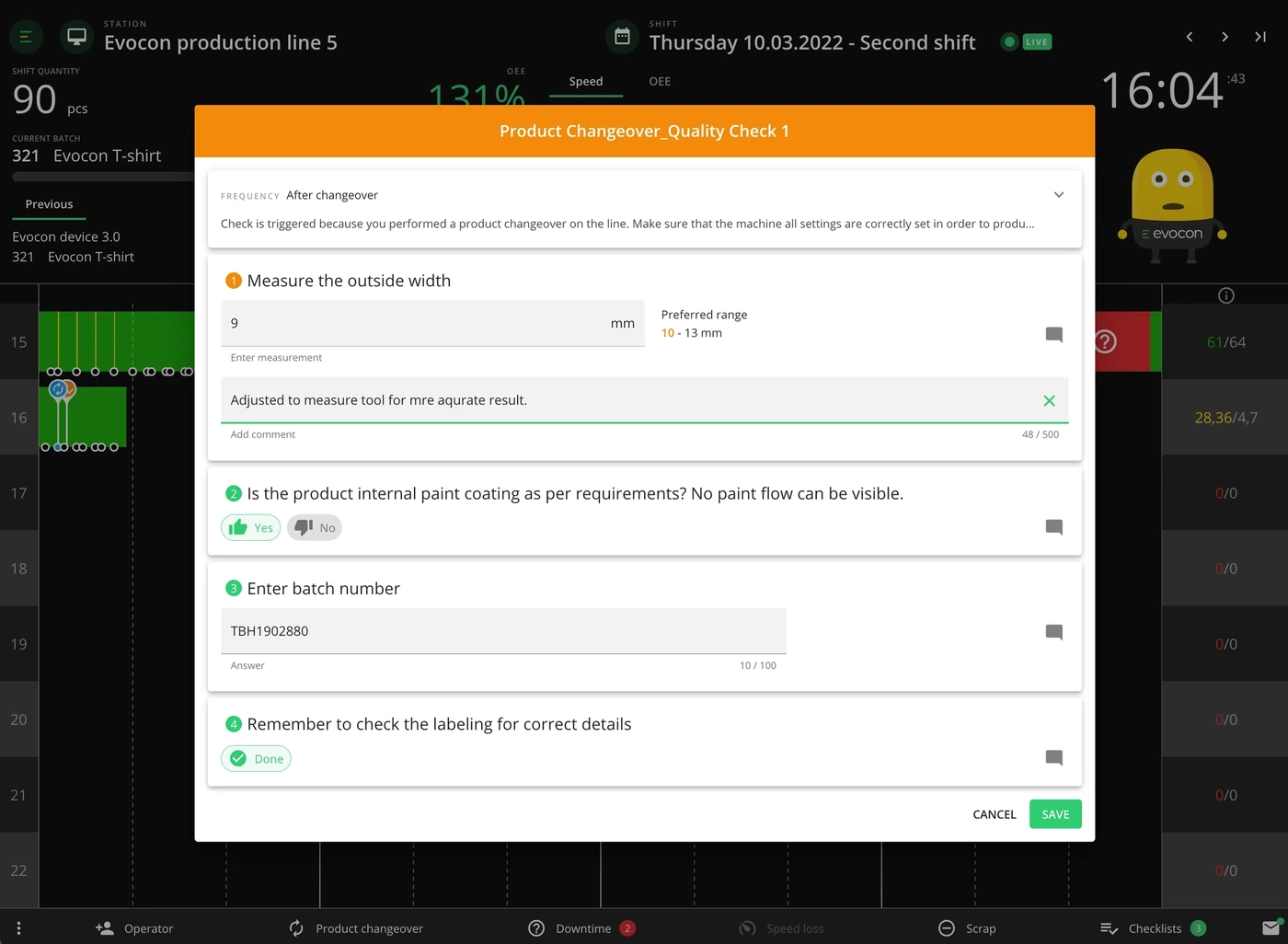 Captura de pantalla: Nueva versión BETA de las listas de verificación (Checklists)